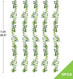 5Pcs Total 36FT Wisteria Artificial Flowers Garland for Decoration, alternate view 3
