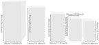 5PCS White Pedestal Stands for Party White Square Metal Pedestal Display Plinth Pillars Dessert Table Display, alternate view