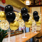 5Set Black and Gold Balloon Stand Centerpiece Table Decorations in 5 Count (Pack of 1) in Black Gold, alternate view 2