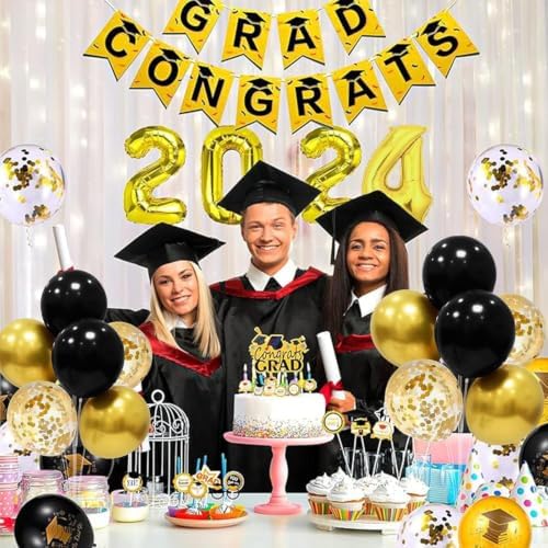 5Set Black and Gold Balloon Stand Centerpiece Table Decorations in 5 Count (Pack of 1) in Black Gold, alternate view 5