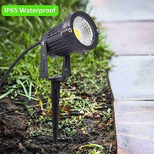 5W Landscape Lighting, 120V Plug-in Outdoor Spotlights, 6 Pack, alternate view 2