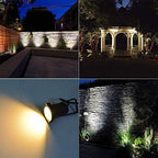 5W Landscape Lighting, 120V Plug-in Outdoor Spotlights, 6 Pack, alternate view 6
