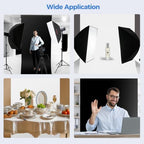 5x10ft 2in1 Black&White Photo Backdrop Stand Kit with T-Shape Stand in 5x10ft, alternate view 6