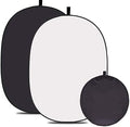 5x3.3ft (1.5mX1m) 2 in 1 Polyester Muslin Black White Backdrop in 4.92X3.28 ft in Black/White (5x3.3ft)