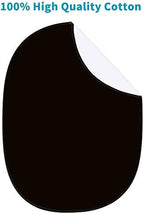 5x3.3ft (1.5mX1m) 2 in 1 Polyester Muslin Black White Backdrop in 4.92X3.28 ft in Black/White (5x3.3ft), alternate view 5