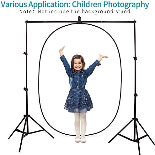 5x3.3ft (1.5mX1m) 2 in 1 Polyester Muslin Black White Backdrop in 4.92X3.28 ft in Black/White (5x3.3ft), alternate view 6
