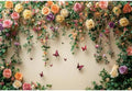 5x3ft Flowers Wall Photography Background Spring Floral Botanical Banner in 5x3ft