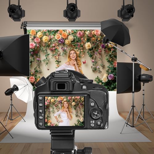 5x3ft Flowers Wall Photography Background Spring Floral Botanical Banner in 5x3ft, alternate view 3
