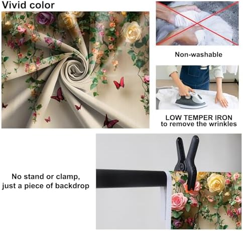 5x3ft Flowers Wall Photography Background Spring Floral Botanical Banner in 5x3ft, alternate view 5