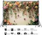 5x3ft Flowers Wall Photography Background Spring Floral Botanical Banner in 5x3ft, alternate view 6