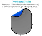 5x6.6ft/1.5×2m Chromakey Backdrop, 2-in-1 Blue Screen with Grey Screen, Collapsible Reversible Pop Up Background, alternate