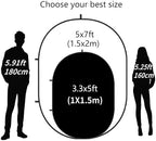 5x6.6ft/1.5×2m Chromakey Backdrop, 2-in-1 Blue Screen with Grey Screen, Collapsible Reversible Pop Up Background, alternate