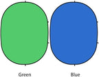 5x6.6ft/1.5×2m Chromakey Backdrop, 2-in-1 Green Screen and Blue Screen, Collapsible Pop Up Reversible Background, alternate
