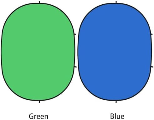 5x6.6ft/1.5×2m Chromakey Backdrop, 2-in-1 Green Screen and Blue Screen, Collapsible Pop Up Reversible Background, alternate