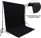 5x7ft Black Backdrop Background for Photography, High Density Polyester Fabric Black Photo Backdrop Curtain for, alternate