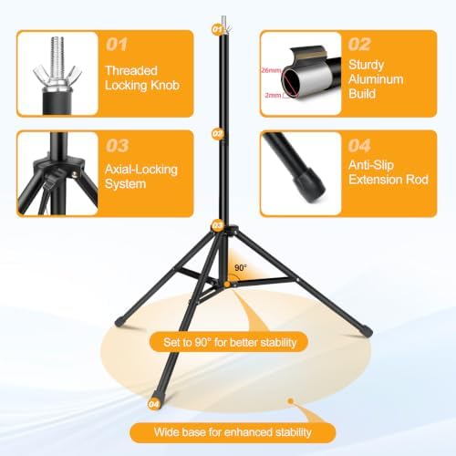 5x7FT Black White Backdrop with Stand Kit, 2-in-1 Photo Background in 5x7ft in Black White, alternate view 4