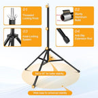 5x7FT Black White Backdrop with Stand Kit, 2-in-1 Photo Background in 5x7ft in Black White, alternate view 4