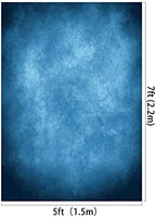 5x7ft Dark Blue Abstract Backdrops Blue Portrait Professional Backgrounds Retro Backdrop in 5x7ft, alternate view 2