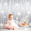 5x7FT Silver Sequin Photo Backdrop Curtain - Premium Glitter Backdrop for Wedding, Birthday, Baby Shower