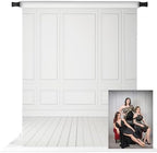 5x7ft White Grey Wall Photography Backdrop Classic Vintage Texture Wood Floor Background Portrait Backdrop for
