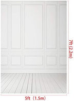 5x7ft White Grey Wall Photography Backdrop Classic Vintage Texture Wood Floor Background Portrait Backdrop for, alternate