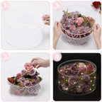 6 10 Inch 2-Pack Clear Round Acrylic Cake Stand for Party in Clear, alternate view 3