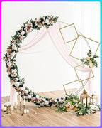 6.25Ft Wedding Square Backdrop Stand, Detachable 4 Tier Gold Metal Flower Square Frame for Photo Booth, alternate view 6