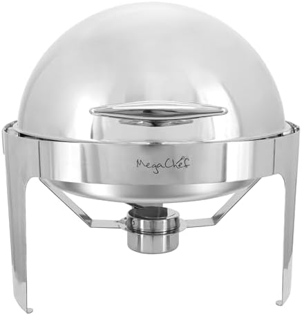 6.3 Quart Round Dome Roll Top Stainless Steel Professional Kitchen Chafing Dish/Food Warmer/Buffet Server, alternate view 3