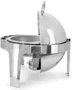 6.3 Quart Round Dome Roll Top Stainless Steel Professional Kitchen Chafing Dish/Food Warmer/Buffet Server, alternate view 4