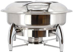 6.3 Quart Round Stainless Steel Professional Chafing Dish/Food Warmer/Buffet Server Serving Trays w/Window &, alternate view