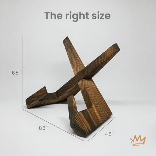 6.5" Brown Wood Display Stand Made in USA - 1 Pack in Wood, alternate view 2