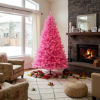 6.5 ft Pink Christmas Tree, 300 LED Pink Wire UL String Lights in Pink, alternate view 5