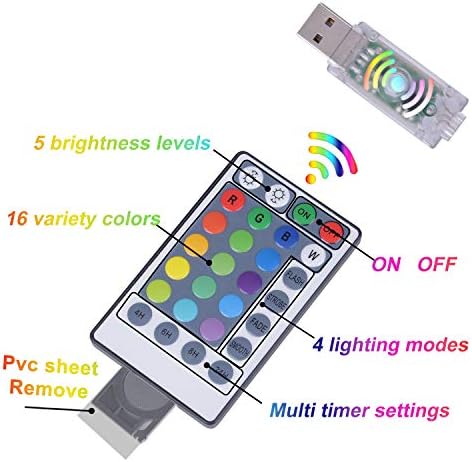 6.56 Ft Color Changing Fairy Curtain Lights, 16 Colors with Remote, alternate view 3