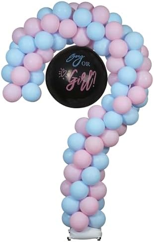 6.56 Ft Metal Question Mark Balloon Stand with Sturdy Cross Base