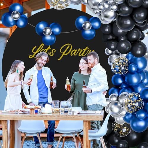 6.5FT Black Round Backdrop Cover, Circle Arch Backgound Stand Cover, alternate view 5