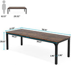 6.5FT Conference Table, 78.7-Inch Rectangle Meeting Seminar Table, Large Business Tables for 6-8 People (Only, alternate view