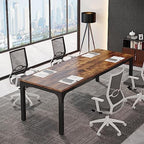 6.5FT Conference Table, 78.7-Inch Rectangle Meeting Seminar Table, Large Business Tables for 6-8 People (Only, alternate view