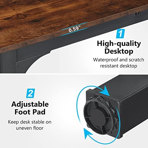 6.5FT Conference Table, 78.7-Inch Rectangle Meeting Seminar Table, Large Business Tables for 6-8 People (Only, alternate view