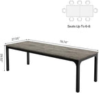 6.5FT Conference Table, 78.7-Inch Rectangle Meeting Seminar Table, Large Business Tables for 6-8 People (Only, alternate view