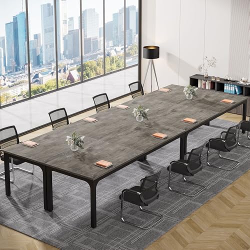 6.5FT Conference Table, 78.7-Inch Rectangle Meeting Seminar Table, Large Business Tables for 6-8 People (Only, alternate view