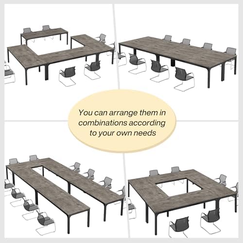 6.5FT Conference Table, 78.7-Inch Rectangle Meeting Seminar Table, Large Business Tables for 6-8 People (Only, alternate view