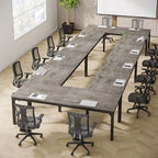 6.5FT Conference Table, 78.7-Inch Rectangle Meeting Seminar Table, Large Business Tables for 6-8 People (Only, alternate view