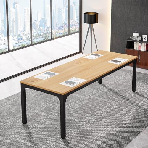 6.5FT Conference Table, 78.7 Inche Rectangle Meeting Seminar Table, Large Business Tables for 6-8 People (Only
