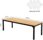 6.5FT Conference Table, 78.7 Inche Rectangle Meeting Seminar Table, Large Business Tables for 6-8 People (Only, alternate