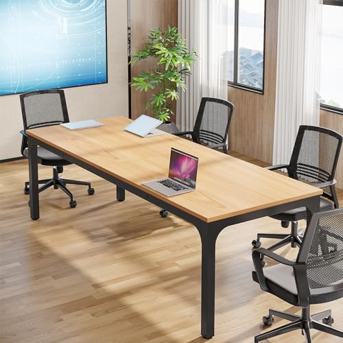 6.5FT Conference Table, 78.7 Inche Rectangle Meeting Seminar Table, Large Business Tables for 6-8 People (Only, alternate
