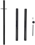 6.5FT Direct Burial Lamp Post, Split Street Light Pole with Cross Arm Lighting Post Fixtures for Pathway