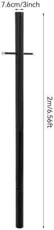 6.5FT Direct Burial Lamp Post, Split Street Light Pole with Cross Arm Lighting Post Fixtures for Pathway, alternate view 6