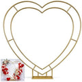 6.5FT Metal Double Heart Arch Stand, Send 100 Red Balloons, Heart Arch