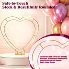 6.5FT Metal Double Heart Arch Stand, Send 100 Red Balloons, Heart Arch, alternate view 6
