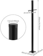 6.5FT Outdoor Lamp Post, Split Street Light Pole with Cross Arm Base Mount Lighting Post Fixtures for Courtyard, alternate